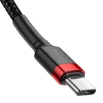 Кабел Кабел Baseus Cafule USB-C PD /USB-C PD PD2.0 60W 20V 3A QC3.0, 2м CATKLF-H91 - черен/червен 5
