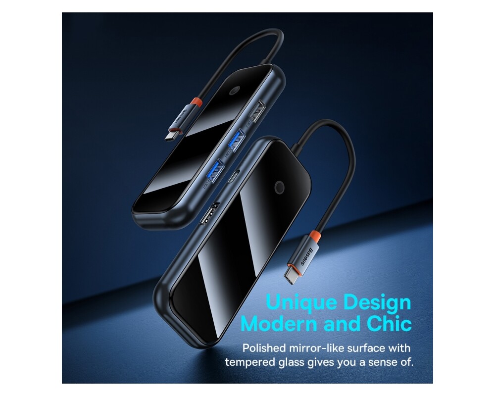 USB хъб Baseus Extreme II WKJZ010213 5 в 1 USB Type-C към USB3.0x2+USB2.0+USB Type-C+HDMI - тъмно сив 6