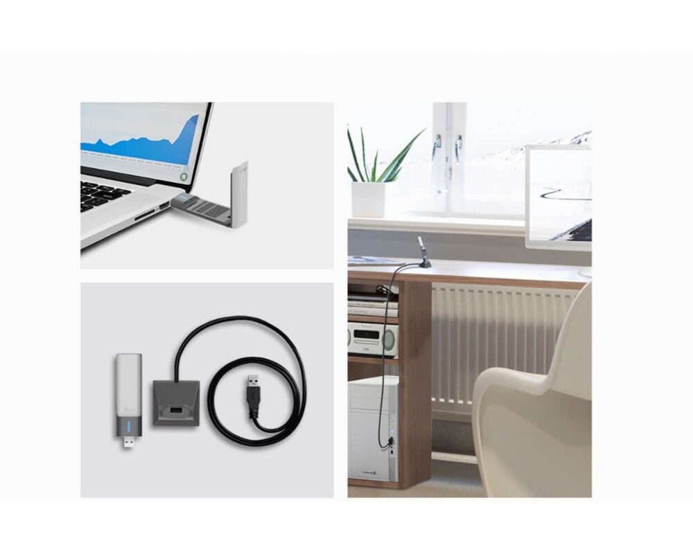 Мрежова карта Безжичен USB 2-лентов адаптер TP-Link Archer TX20UH AX1800 8