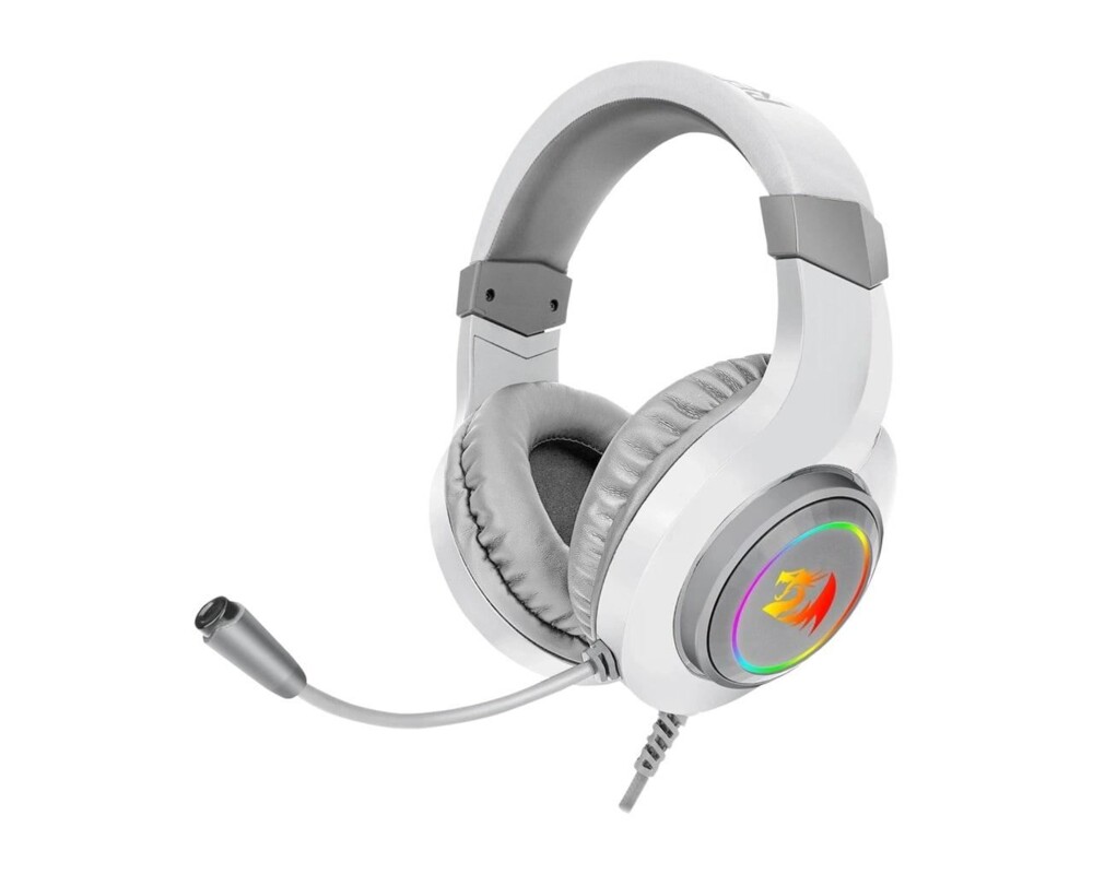 Слушалки USB RGB LED геймърски с микрофон Redragon Hylas H260-W 2