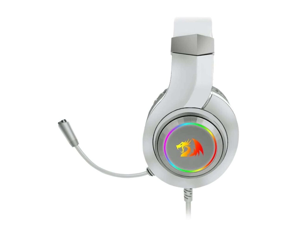 Слушалки USB RGB LED геймърски с микрофон Redragon Hylas H260-W 5
