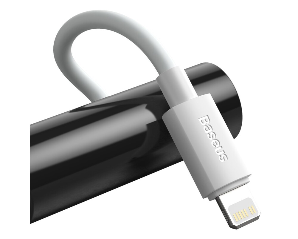 Кабел Кабел Baseus TZCATLZJ-02 USB-C към Lightning за бързо зареждане 2 броя, PD 20W, 1.5м - бял 2