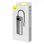 USB хъб Мултифункционален хъб Baseus Metal Gleam Series 5в1 USB-C към 3x USB 3.0 + HDMI + USB-C PD WKWG020013 - сив 7