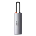 USB хъб Мултифункционален хъб Baseus Metal Gleam Series 5в1 USB-C към 3x USB 3.0 + HDMI + USB-C PD WKWG020013 - сив 5