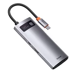 USB хъб Мултифункционален хъб Baseus Metal Gleam Series 5в1 USB-C към 3x USB 3.0 + HDMI + USB-C PD WKWG020013 - сив 4