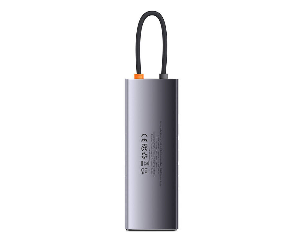 USB хъб Мултифункционален хъб Baseus Metal Gleam Series 8в1 USB-C към 3x USB 3.0 + 2x HDMI + USB-C PD + microSD/SD WKWG050113 - сив 2