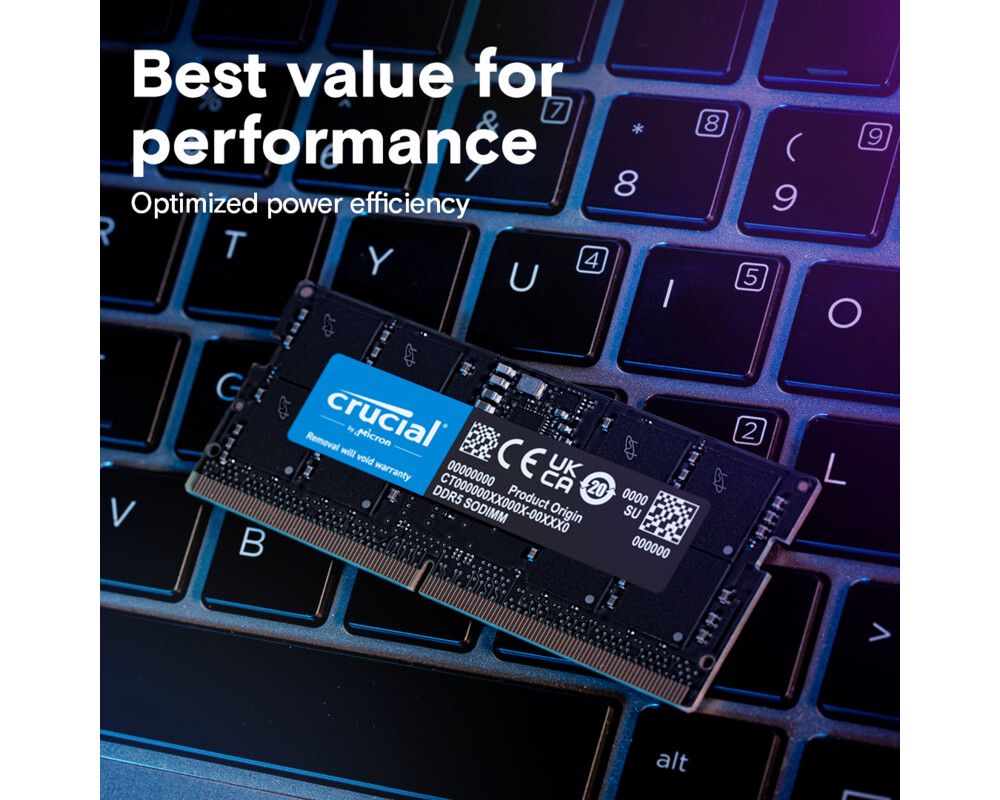Памет Crucial 32GB DDR5-5600 SODIMM CL46 CT32G56C46S5 5