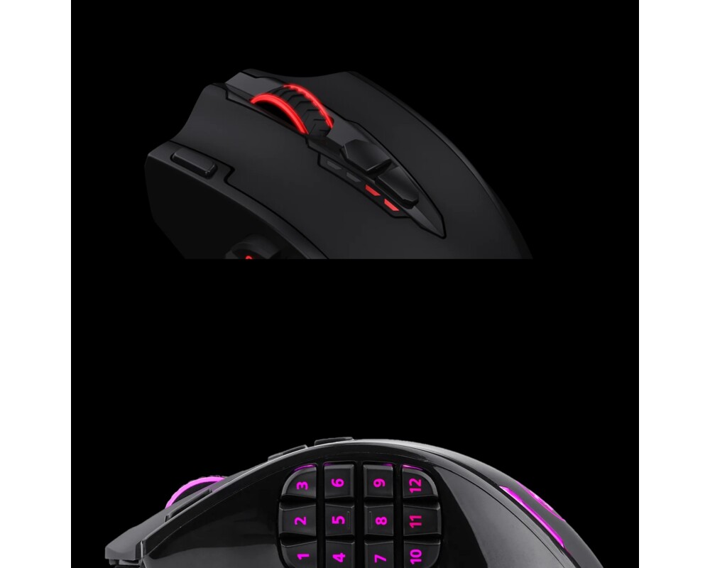Мишка Безжична и кабелна Redragon M913-BK Impact Elite RGB черна 6