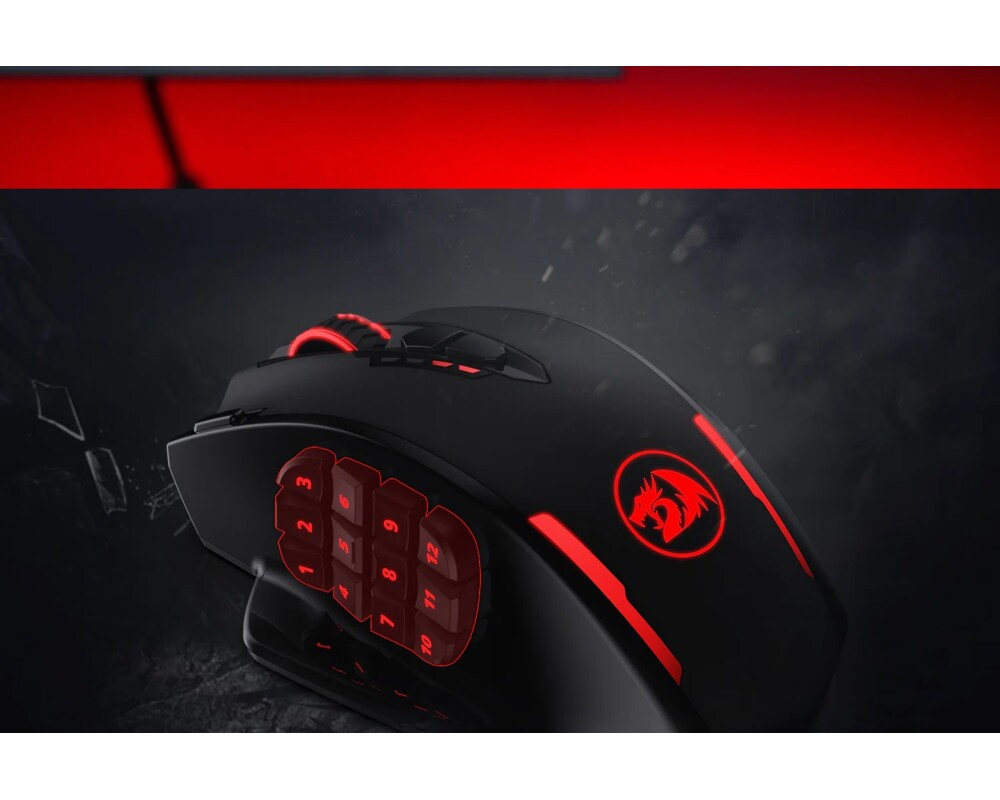 Мишка Безжична и кабелна Redragon M913-BK Impact Elite RGB черна 9