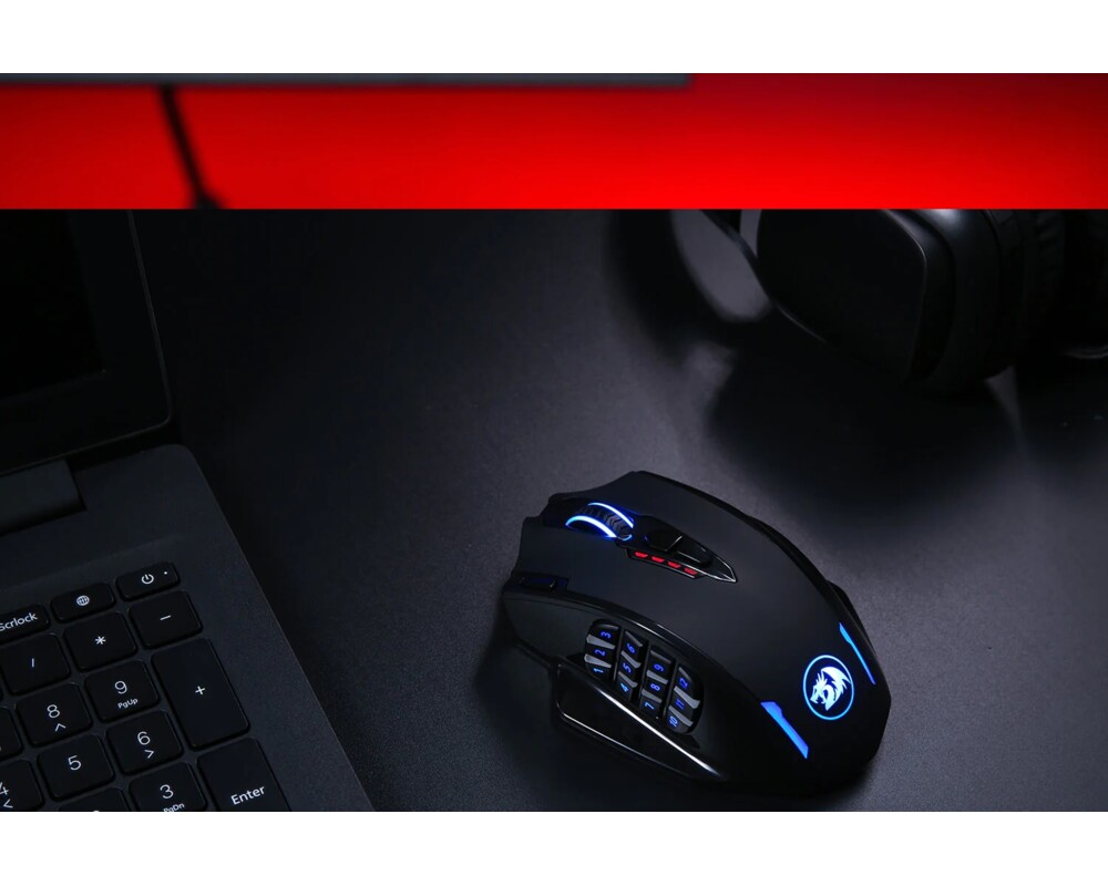 Мишка Безжична и кабелна Redragon M913-BK Impact Elite RGB черна 16