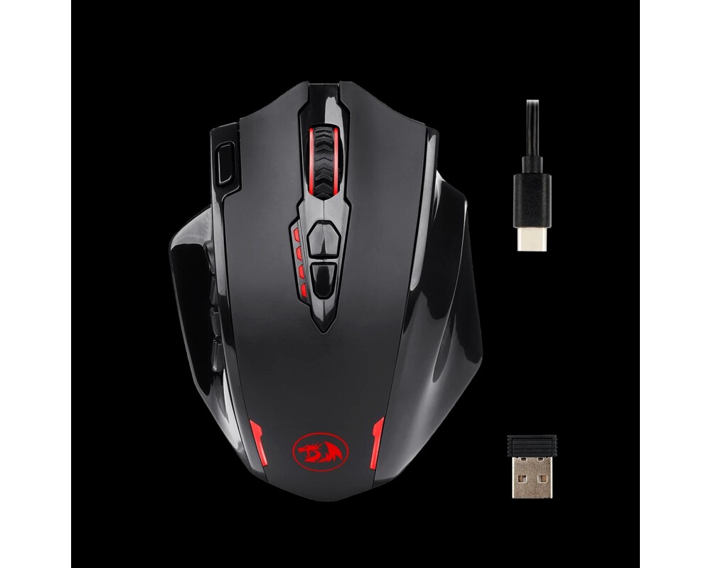 Мишка Безжична и кабелна Redragon M913-BK Impact Elite RGB черна 2