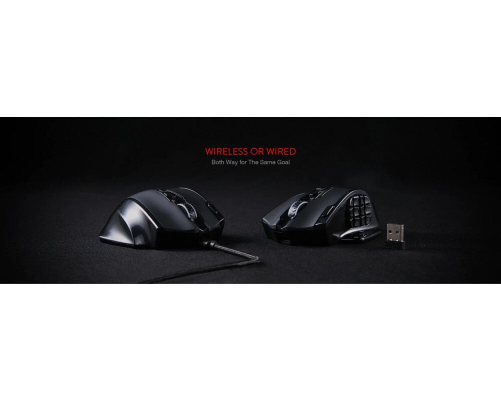 Мишка Безжична и кабелна Redragon M913-BK Impact Elite RGB черна 12