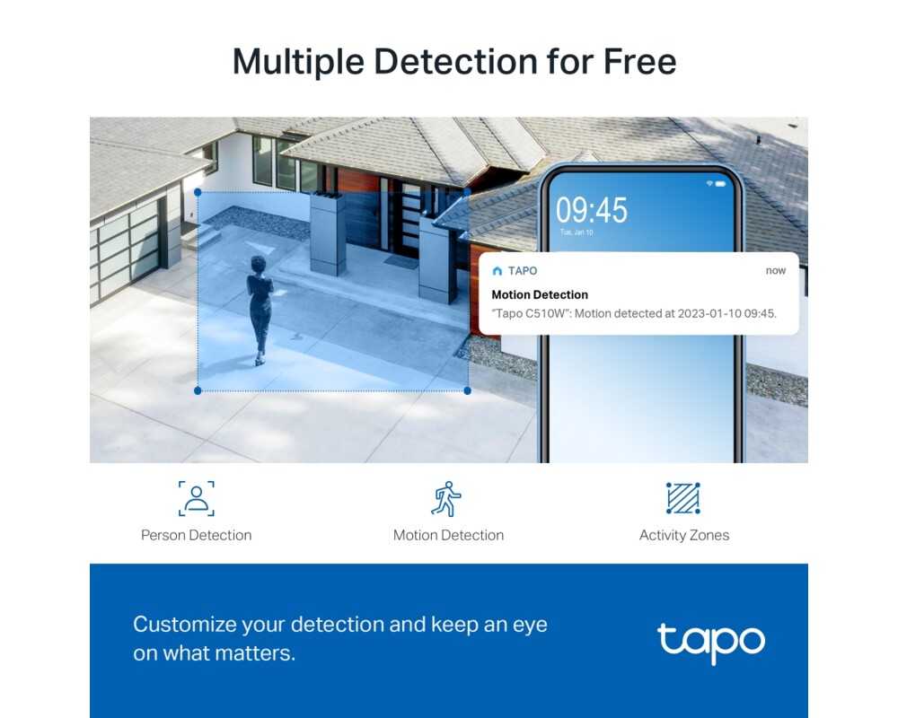 Цифрова IP камера TP-Link Tapo C510W 2K панорамна 5