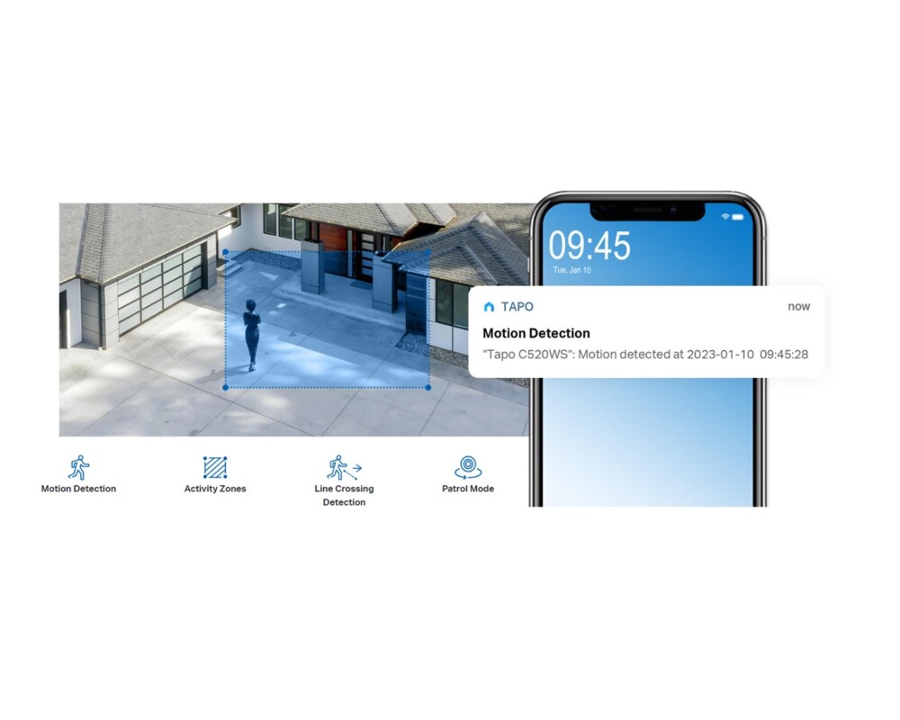 Цифрова IP камера TP-Link Tapo C520WS 4MP 2K QHD панорамна 14