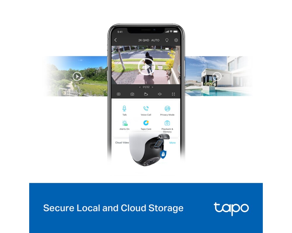 Цифрова IP камера TP-Link Tapo C520WS 4MP 2K QHD панорамна 9