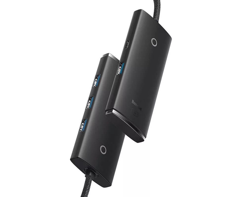 USB хъб Мултифункционален USB хъб Baseus 4 - порта USB-A към 4 x USB 3.0 WKQX080001 - черен 4