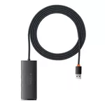 USB хъб Мултифункционален USB хъб Baseus 4 - порта USB-A към 4 x USB 3.0 WKQX080001 - черен 3