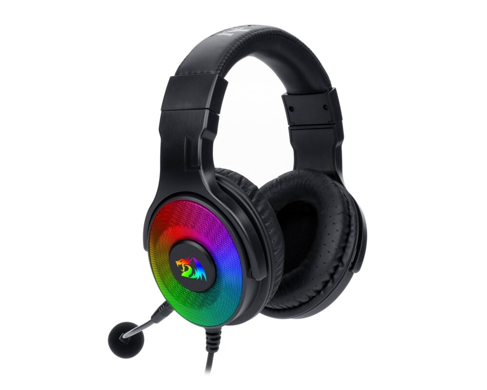 Слушалки USB RGB LED геймърски с микрофон Redragon Pandora H350RGB-BK 2
