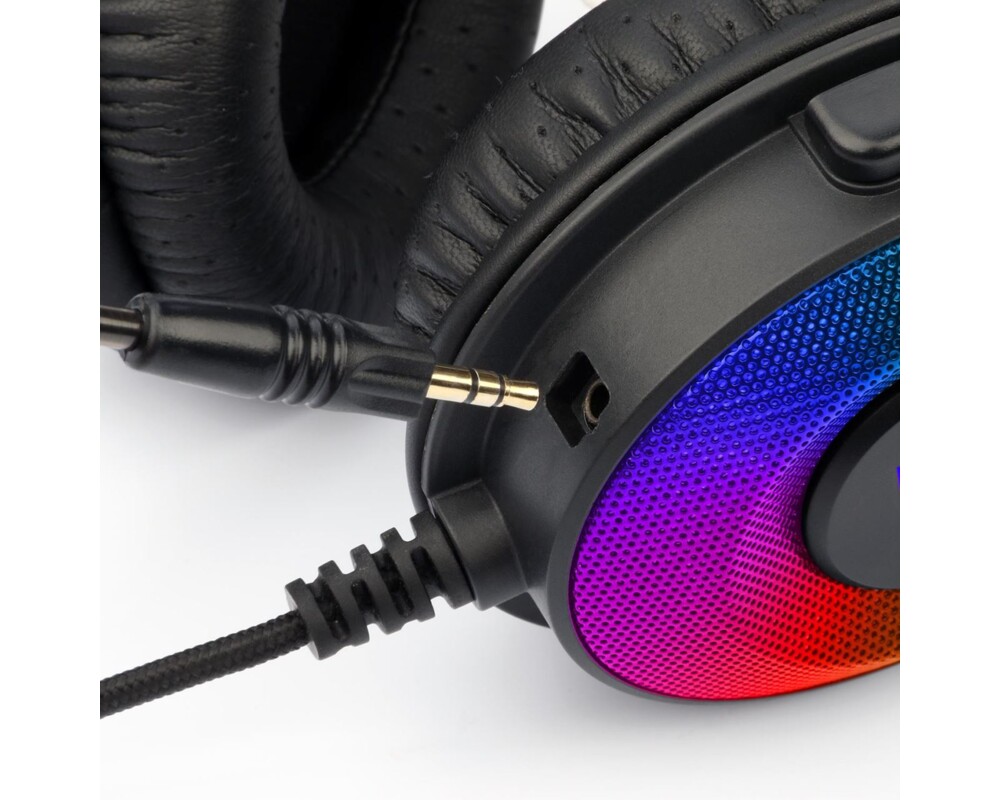 Слушалки USB RGB LED геймърски с микрофон Redragon Pandora H350RGB-BK 3