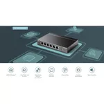 Switch (Комутатор) TP-Link TL-SG1006PP 6-портов гигабитов настолен с 3-порта PoE+ и 1-порта PoE++ 4