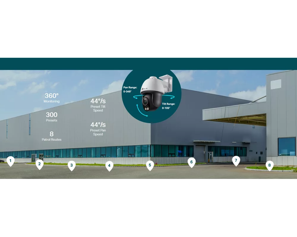 Цифрова IP камера TP-Link VIGI C540S 4MP панорамна 7