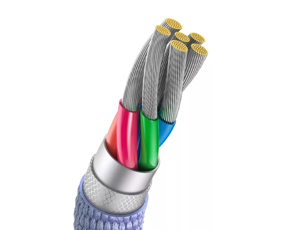 Кабел Кабел Baseus Crystal Shine USB Type A към USB Type C 100W 2м CAJY000505 - лилав 5