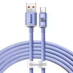<span>Кабел</span> Кабел Baseus Crystal Shine USB Type A към USB Type C 100W 2м CAJY000505 - лилав <span class='catalog-num-in-name'>CAJY000505</span> - 