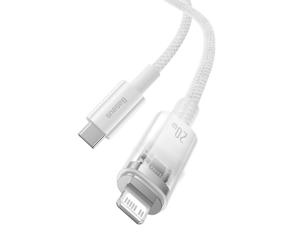 Кабел Baseus Explorer Series USB-C - Lightning 20W 2 м CATS010302 - бял 3