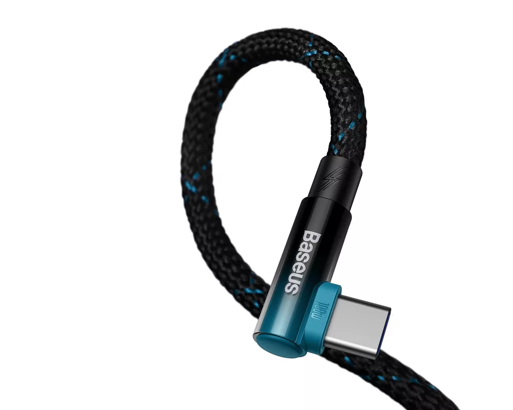 Кабел Кабел Baseus CAVP000421 MVP 2 Elbow-shaped Fast Charging USB към Type-C 100W 1м, черен-син 2