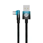Кабел Кабел Baseus CAVP000421 MVP 2 Elbow-shaped Fast Charging USB към Type-C 100W 1м, черен-син 3