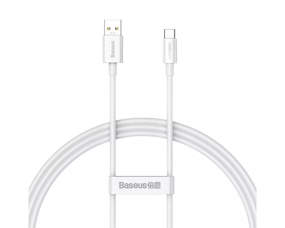 Кабел Кабел Baseus Superior Series USB-А към USB-C 65W 1м CAYS000902 - бял 3