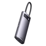 USB хъб Baseus Metal Gleam Series 6в1 USB Type C към 3x USB 3.0 + HDMI + USB-C PD + VGA WKWG030013 - сив 5