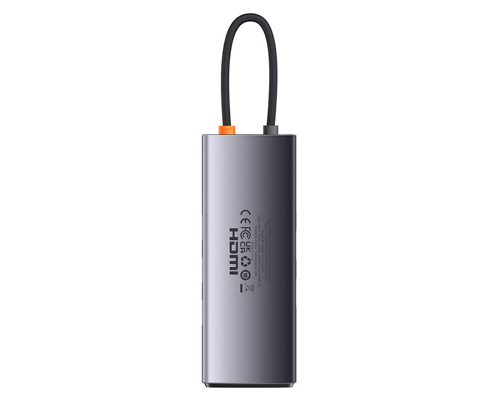 USB хъб Baseus StarJoy 6 в 1 USB-C към 3x USB-A / 1x HDMI / 1x RJ45 / 1x USB-C PD WKWG080013 - сив 3