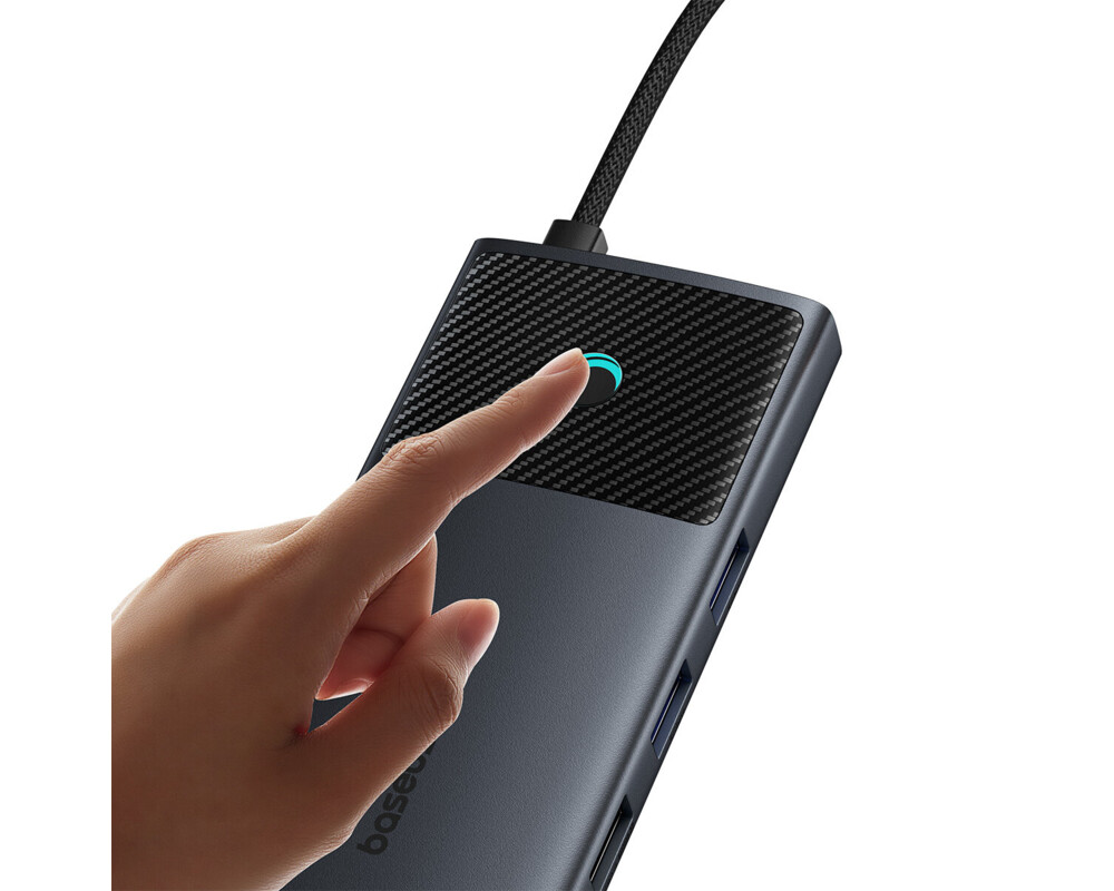 USB хъб Baseus Metal Gleam Series II 11-в-1 USB Type C към HDMI, DisplayPorts, USB-A x 2, USB-C PD, SD/TF B00061801123-00 5