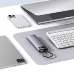 USB хъб Baseus 11 в 1 StarJoy Metal Glam Series Type-C към HDMI +VGA + 3 x USB 3.0 + USB 2.0+USB-C PD + RJ45 + SD/TF +3,5мм B00030709811-00 - тъмносив 5