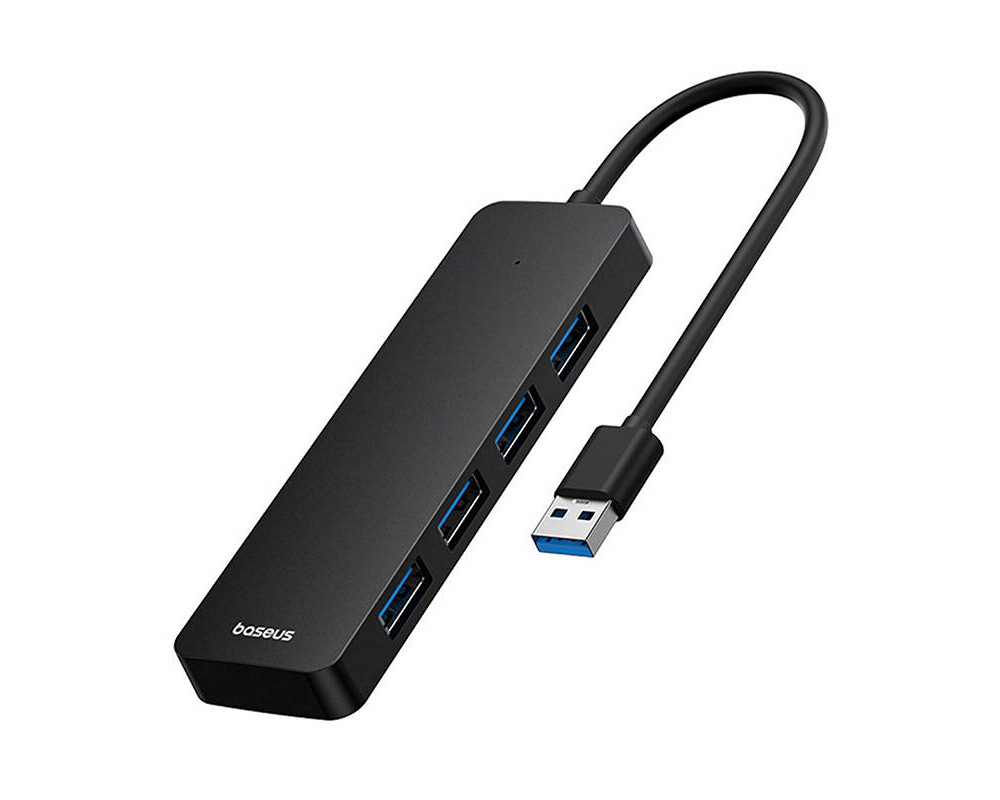 USB хъб Baseus 4 в 1 UltraJoy Lite USB-А към USB 3.0, 15 см B0005280B111-00 - черен 4