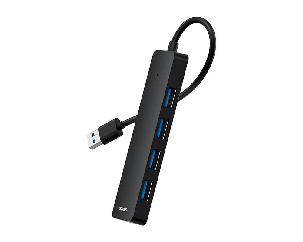 USB хъб Baseus 4 в 1 UltraJoy Lite USB-А към USB 3.0, 15 см B0005280B111-00 - черен 5
