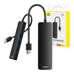<span>USB хъб</span> Baseus 4 в 1 UltraJoy Lite USB-А към USB 3.0, 15 см B0005280B111-00 - черен <span class='catalog-num-in-name'>B0005280B111-00</span> - 