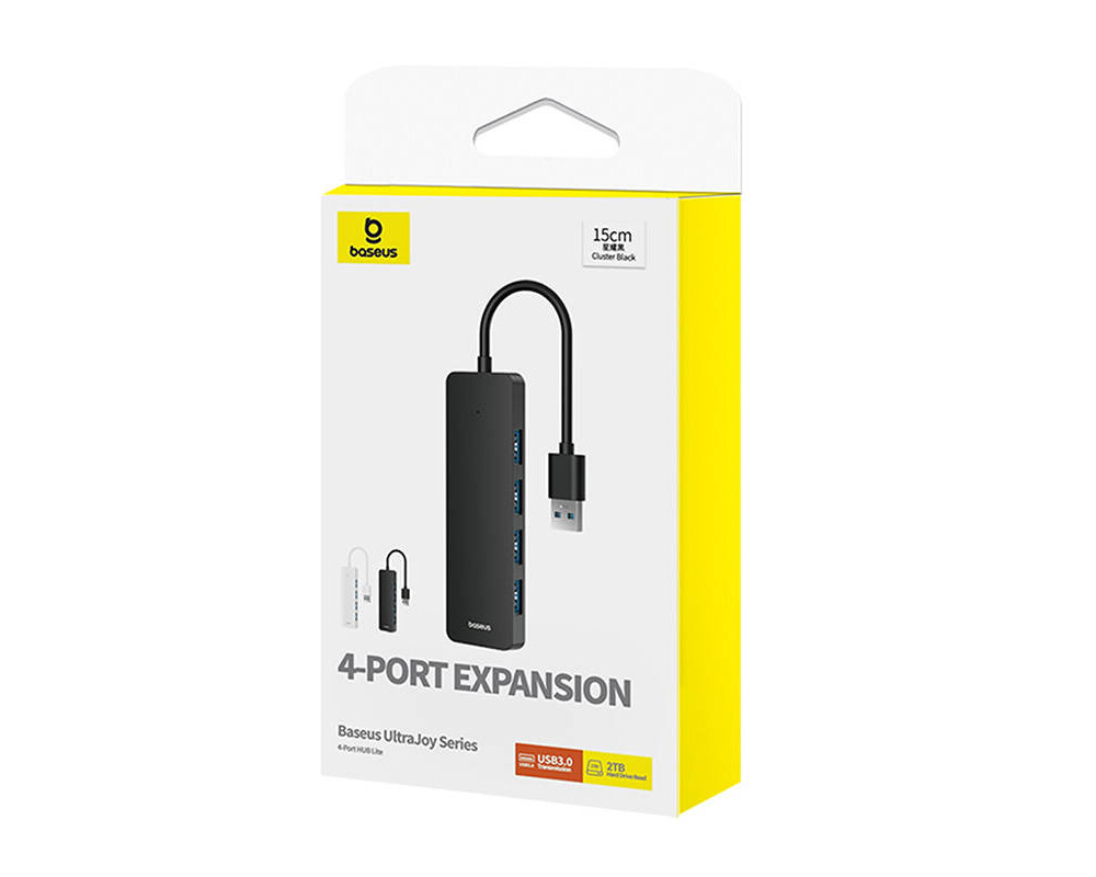 USB хъб Baseus 4 в 1 UltraJoy Lite USB-А към USB 3.0, 15 см B0005280B111-00 - черен 8
