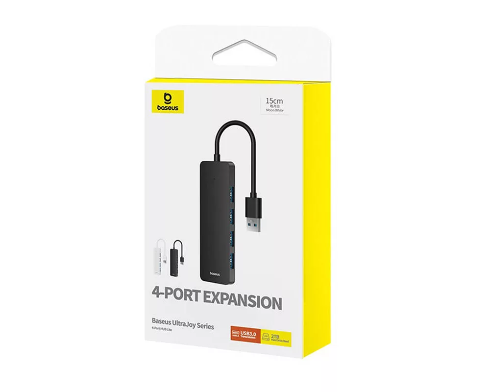 USB хъб Baseus 4 в 1 UltraJoy Lite USB-А към USB 3.0, 15 см B0005280B211-00 - бял 8