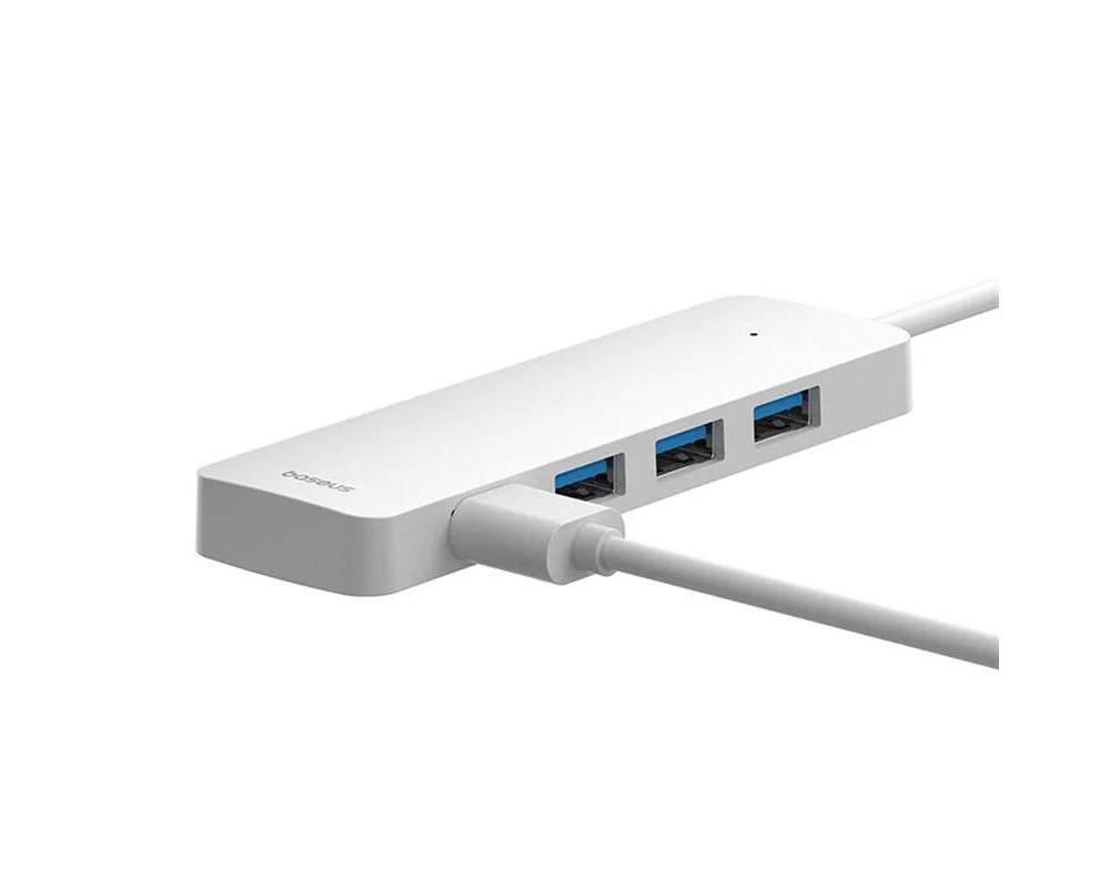 USB хъб Baseus 4 в 1 UltraJoy Lite USB-А към USB 3.0, 15 см B0005280B211-00 - бял 6