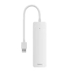 USB хъб Baseus 4 в 1 UltraJoy Lite USB-А към USB 3.0, 15 см B0005280B211-00 - бял 2