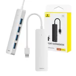 <span>USB хъб</span> Baseus 4 в 1 UltraJoy Lite USB-А към USB 3.0, 15 см B0005280B211-00 - бял <span class='catalog-num-in-name'>B0005280B211-00</span> - 