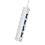USB хъб Baseus 4 в 1 UltraJoy Lite USB-А към USB 3.0, 15 см B0005280B211-00 - бял 5
