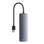 <span>USB хъб</span> Baseus 4 в 1 UltraJoy Lite USB-А към USB 3.0, 15 см B0005280B811-00 - сив <span class='catalog-num-in-name'>B0005280B811-00</span> - 