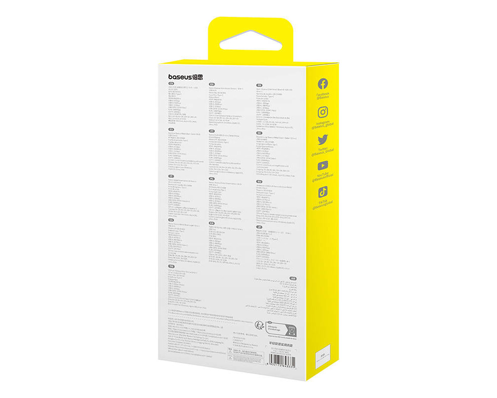 USB хъб Baseus 10 в 1 Metal Gleam II Series Type-C към 1xHDMI, USB-A (10Gbps), USB-C, 2xUSB-A, RJ45, SD/TF, mini-jack 3,5 мм, USB-C(PD) B00061800813-00 - тъмносив 3