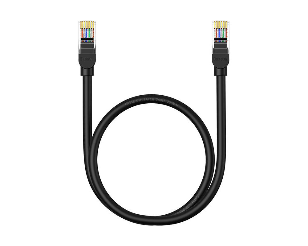 Мрежов кабел Baseus RJ45, Cat.5, 0,5 м B00133206111-00 - черен 2