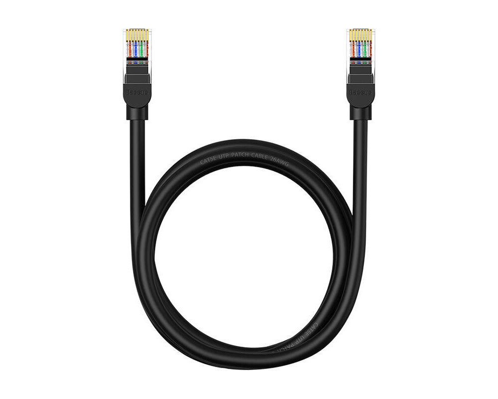 Мрежов кабел Baseus RJ45, Cat.5, 1,5 м B00133206111-02 - черен 2