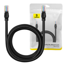  Baseus RJ45, Cat.5, 3 м B00133206111-04 - черен 705062 B00133206111-04 на топ цена - PIC.bg