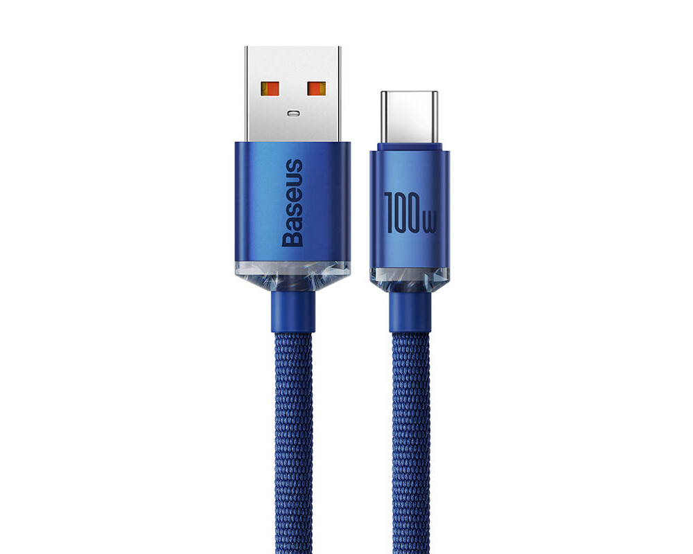 Кабел Кабел Baseus Crystal Shine USB Type A към USB Type C 100W 2м CAJY000503 - син 7